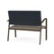 Lesro Newport 2 Seat Tandem Seating Metal Frame No Center Arms, Bronze, RS Night Sky Back, MD Farro Seat NP1501 - alternate 2